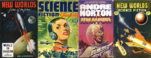 Vintage Science Fiction magazine cover advertisement