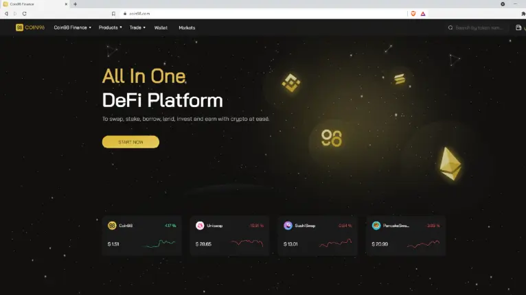 Coin98 landing page