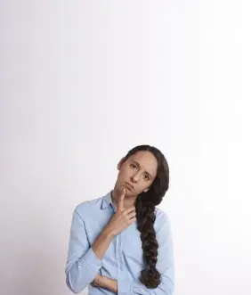 a girl thinking