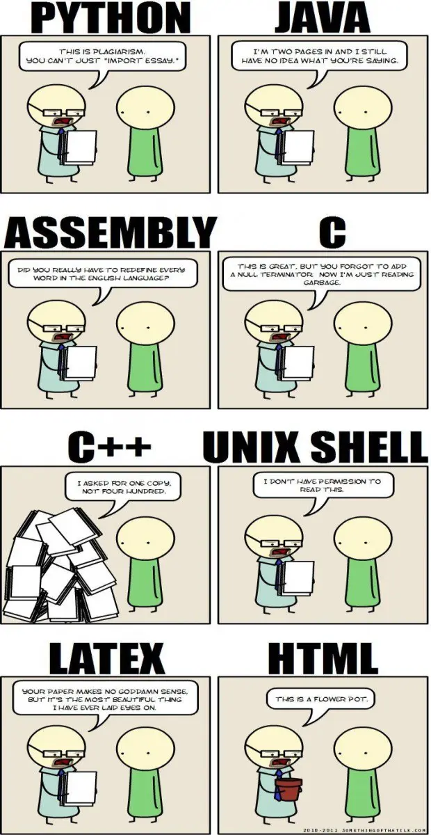 If Programming language were essay.