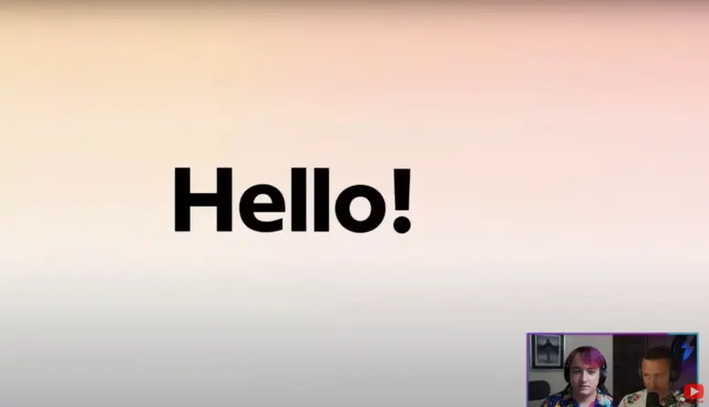 Hello! (Picture: https://www.youtube.com/watch?v=cz-EDAjG3vk)
