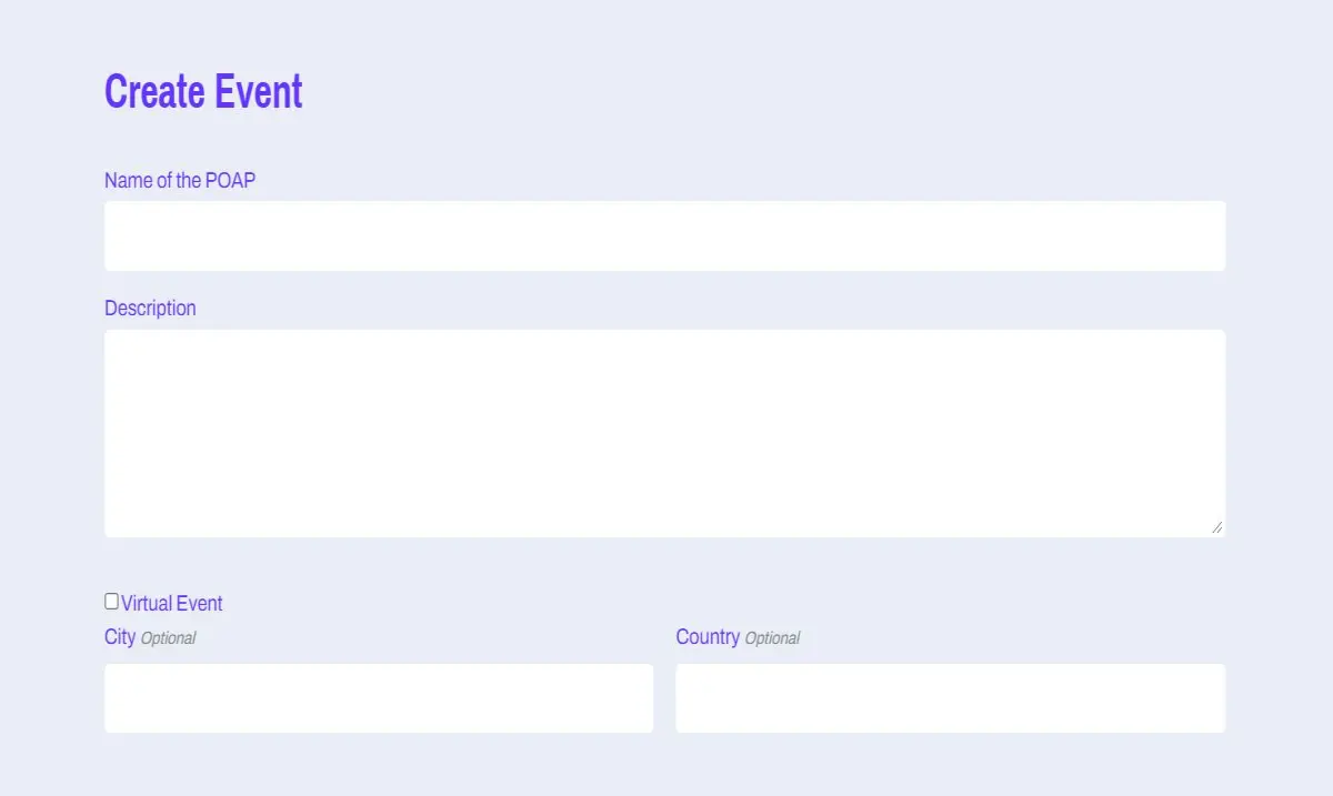 POAP Create Event (https://app.poap.xyz/admin/events)