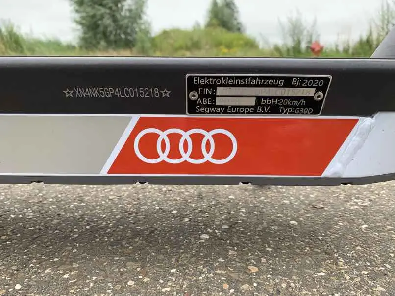 Audi Electric Kick Scooter Plaque