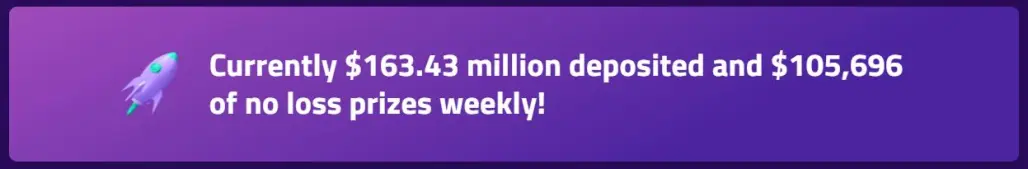 Currently Deposited (https://app.pooltogether.com)