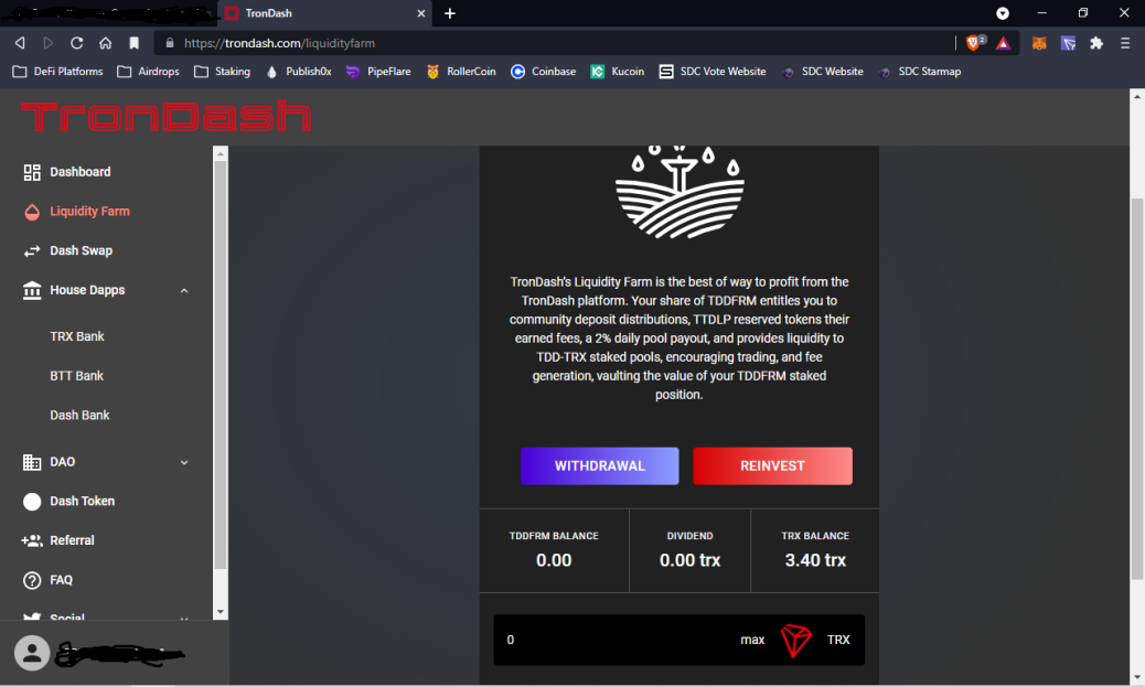 TronDash Banking