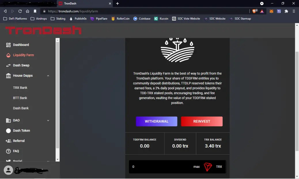 TronDash Banking