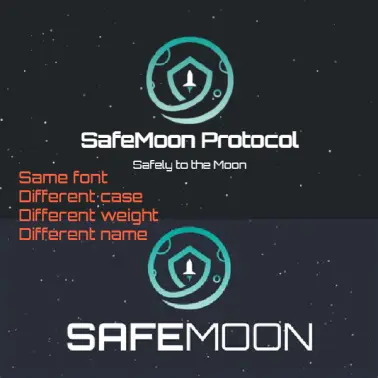 SafeMoon different official wordmark Orbitron
