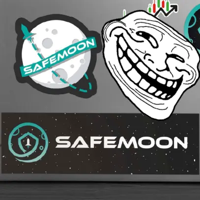 SafeMoon trollface futuristic font