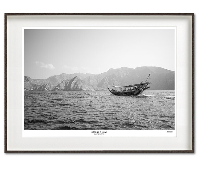 Omani dhow sailing across Arabian Fjords