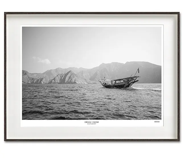 Omani dhow sailing across Arabian Fjords