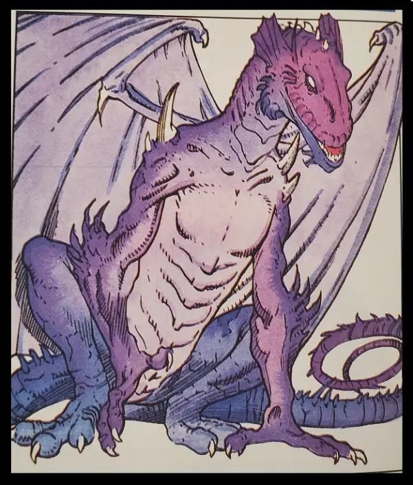 Amethyst Dragon from DND Monstrous Manual 2nd Edition