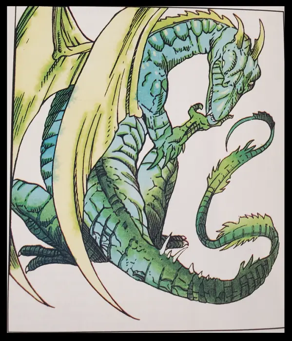 Emerald Dragon from DND Monstrous Manual 2nd Edition