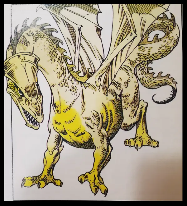 Yellow Dragon from DND Monstrous Manual 2nd Edition