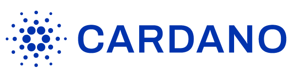 Cardano blue logo and wordmark horizontal lockup