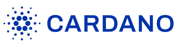 Cardano blue logo and wordmark horizontal lockup