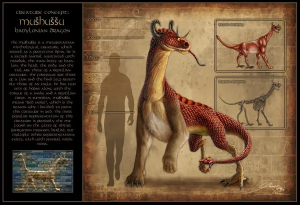 Mušḫuššu - Mesopotamian symbolism and myth for dragons
