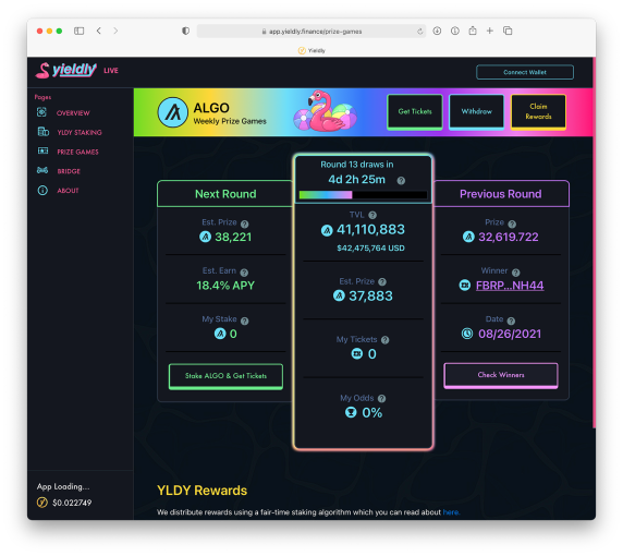 Yieldly Website Screen shot