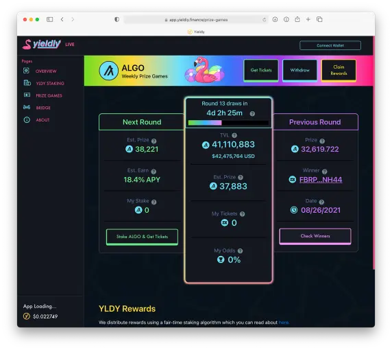 Yieldly Website Screen shot