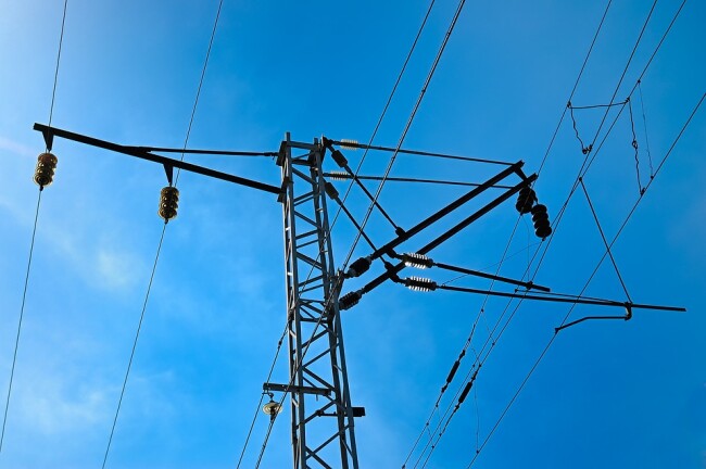 electric wires supplying energy for cryptocurrency mining