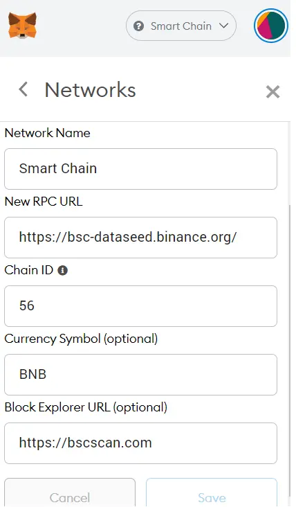 Metamask BSC