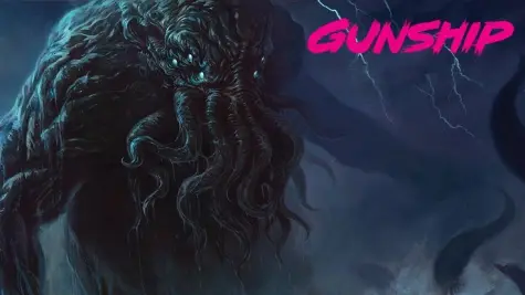 Gunship album cover art Cthulhu