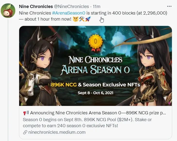 NineChrionicles (9c) arena season 0