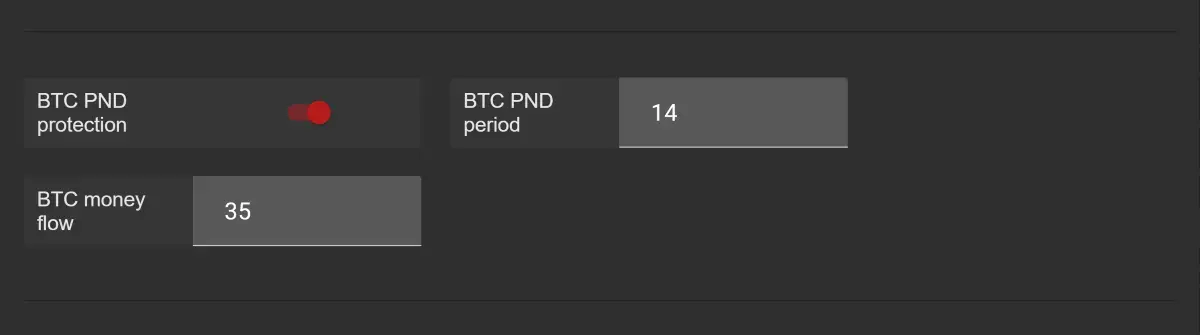 Gunbot confirming indicators BTC PND Settings