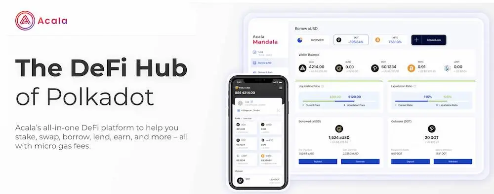 defi, blockchain, crypto, polkadot, ethereum, acala