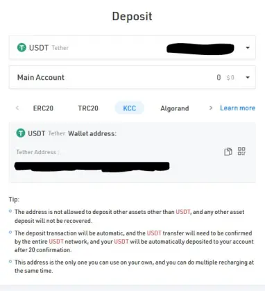 Deposits on the KuCoin Exchange