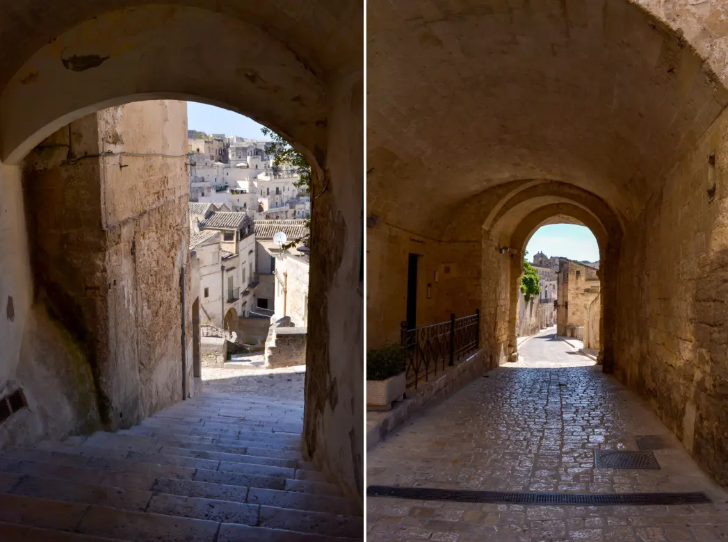 Alley and gates in SASI Di MATERA