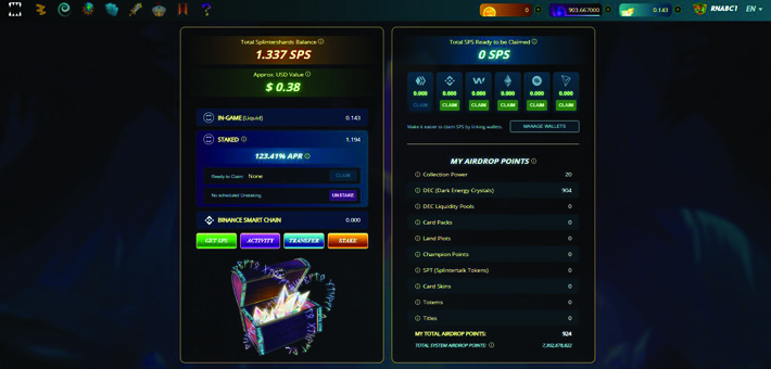 Staking Screen