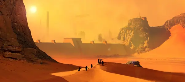 Sandwall from Dune - Concept art illustration