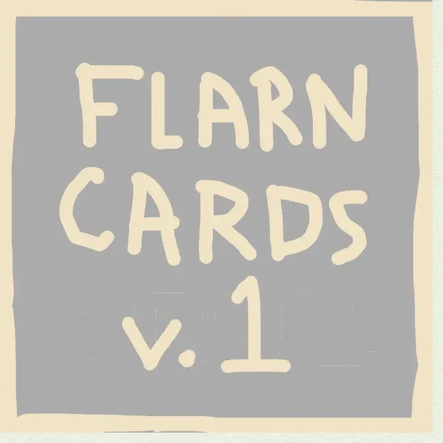 back side of Flarn Card 1 though 3