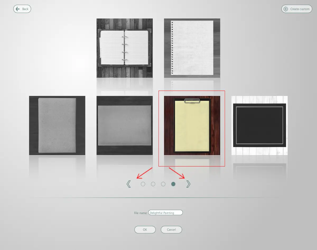Choose a canvas color