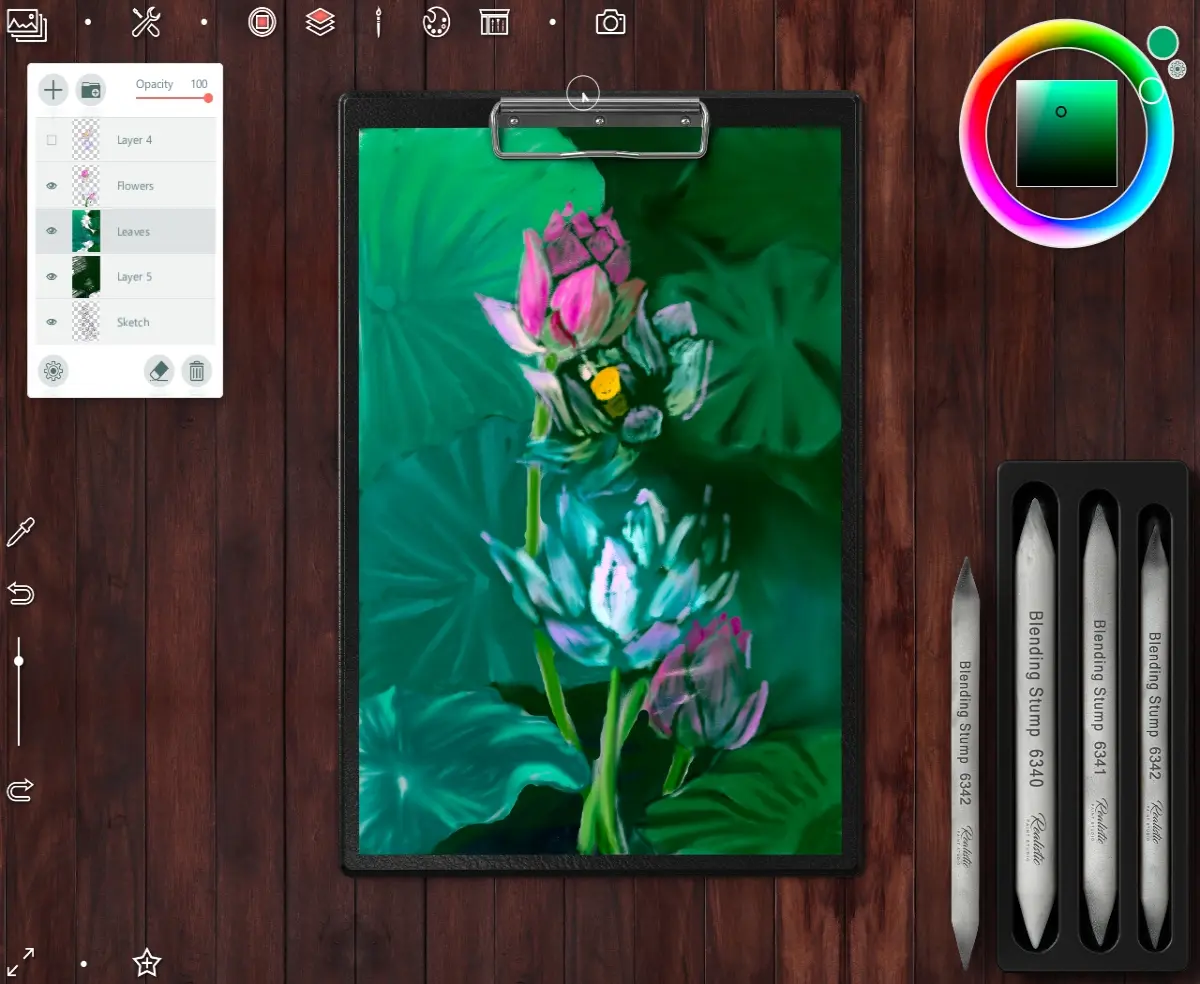 Background and leaves
