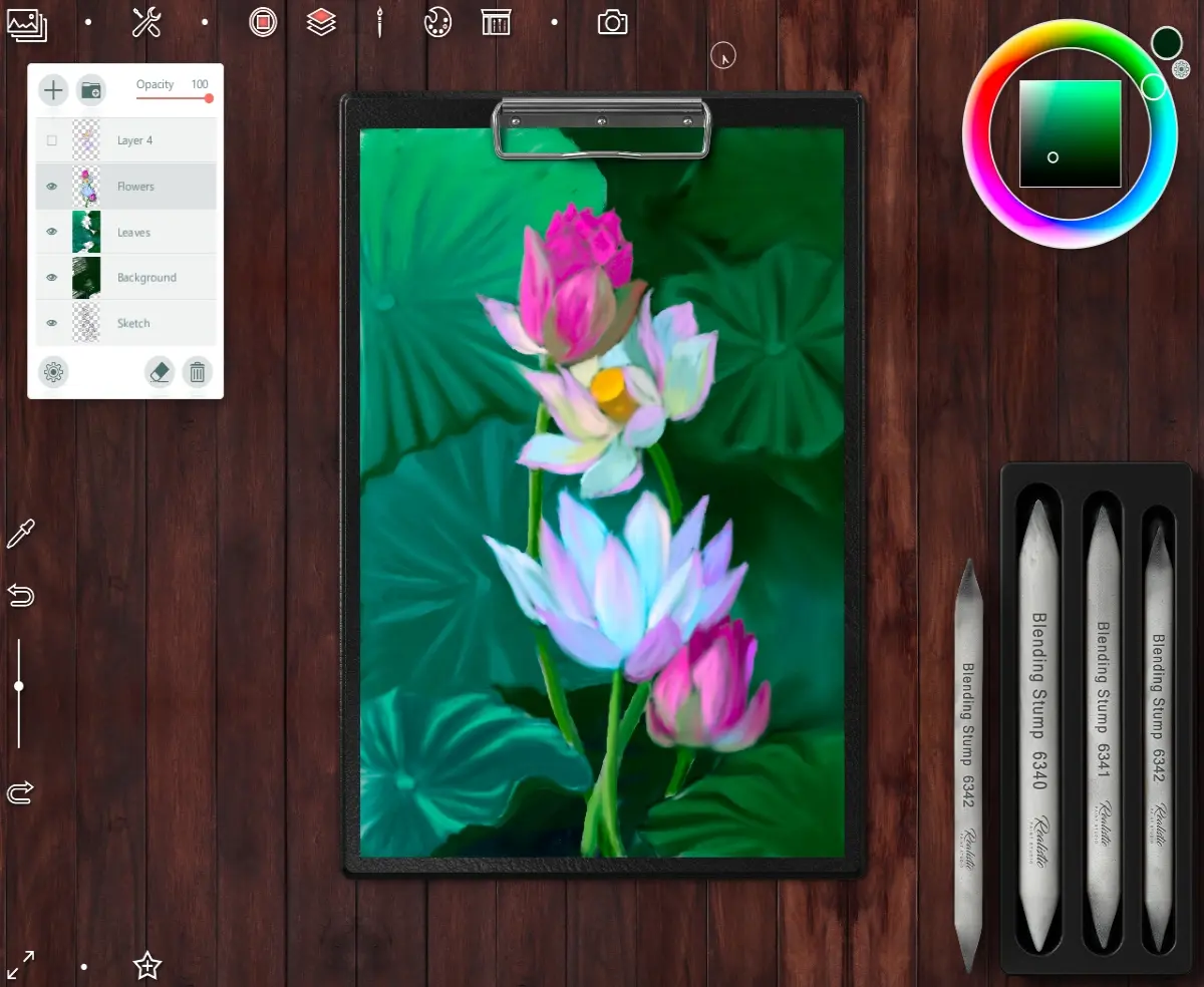 Blending flowers