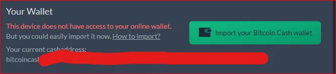 Import your $Bitcoin Cash wallet