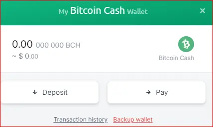 Pay or Deposit $BCH here