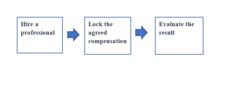 The process of the seeking professional