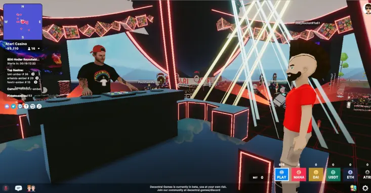 DJ Playing Music in Decentraland