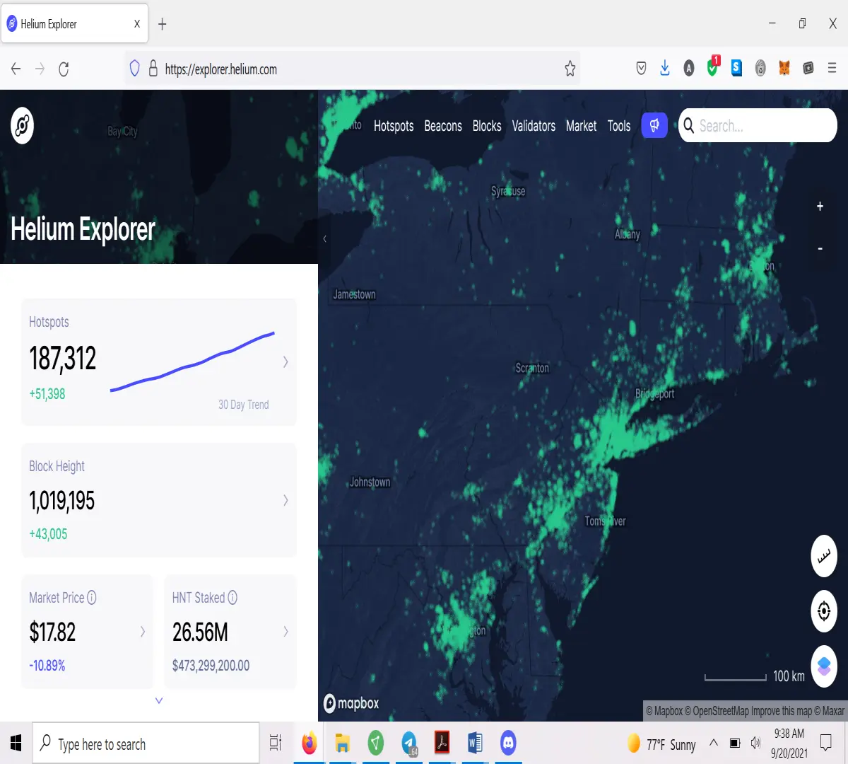 Coverage Map for Helium