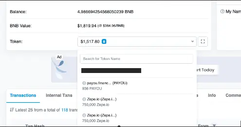 Random NFT mobile game's creator wallet