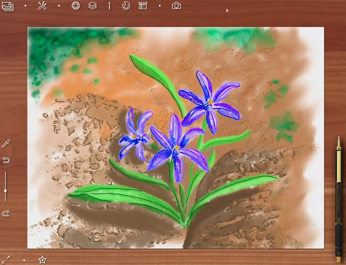 Strokes on background