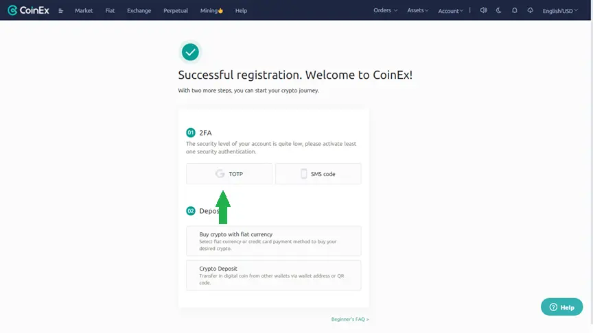 Registration - CoinEx - udinxyz