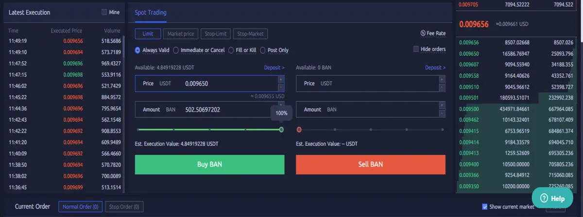 Trade - CoinEx - udinxyz