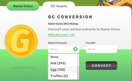 Cropbytes Game Coin Exchange