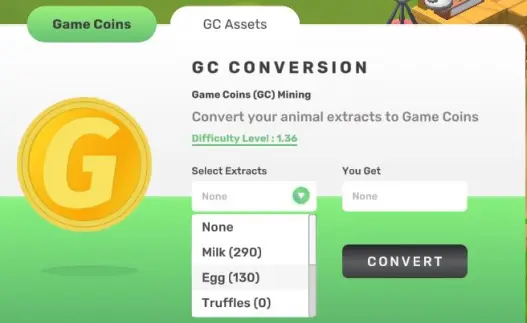 Cropbytes Game Coin Exchange