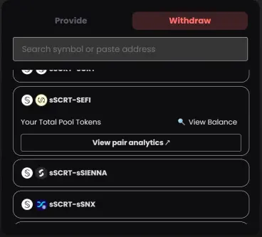 withdraw LP
