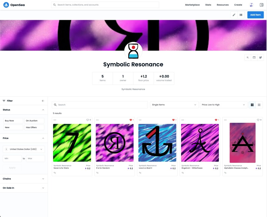 OpenSea-SymbolicResonance-NFT-Collection
