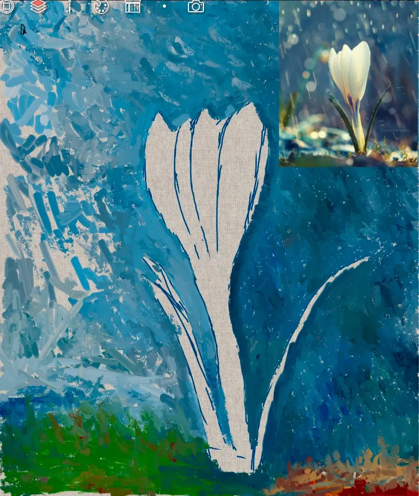 Background with palette knife
